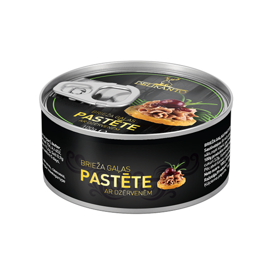 Изображение Brieža gaļas pastēte LĀČI, ar dzērvenēm, 100g