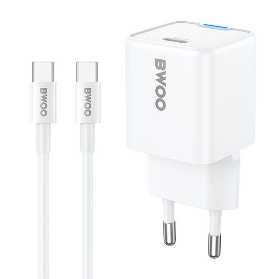Picture of BWOO wall charger GaN 30W USB-C + USB-C - USB-C ca