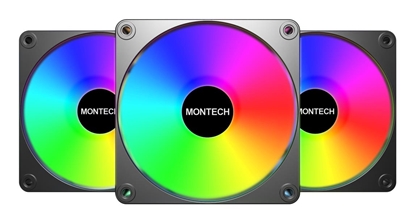 Изображение CASE FAN 120MM GF120R V2/ARGB PWM 3I1 (B) MONTECH