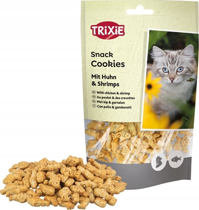 Изображение Ciastka, przysmak, dla kota, z kurczakiem i krewetkami, 50g