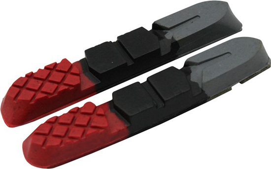 Изображение Clarks Wkadki hamulcowe CLARK'S CPS501 MTB (V-brake, Warunki Suche i Mokre) 70mm czerwono-czarno-szare