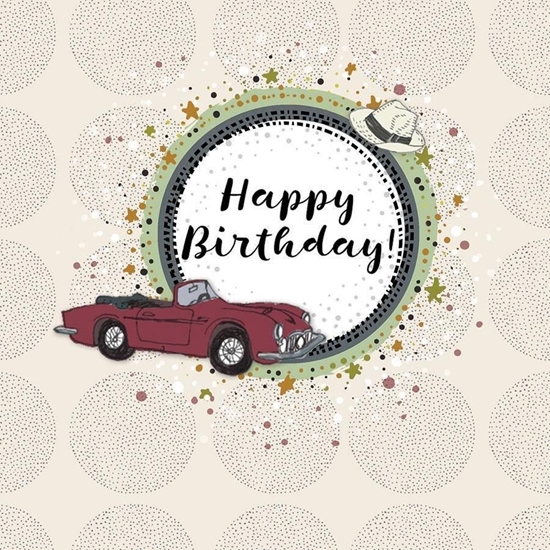 Изображение Clear Creation Karnet Kwadrat Urodziny Samochód