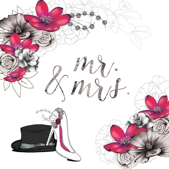 Picture of Clear Creation Karnet lubny Swarovski kwadrat Pan i Pani (CL1416)