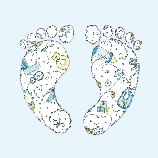 Picture of Clear Creation Karnet Swarovski kwadrat CL1909 Narodziny chopiec