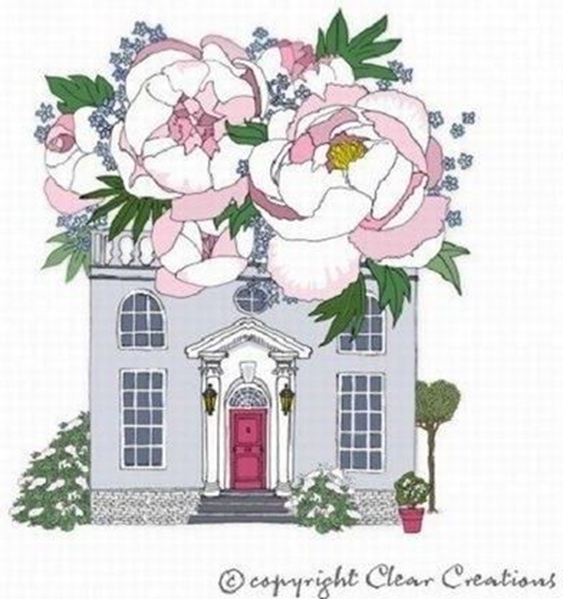 Picture of Clear Creation Karnet Swarovski kwadrat Dom z kwiatami (CL2402)