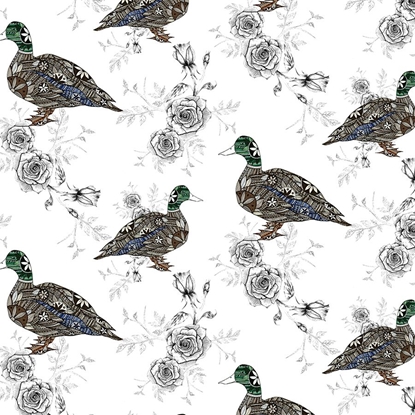 Picture of Clear Creation Karnet Swarovski kwadrat Etniczne kaczki (CL0403)