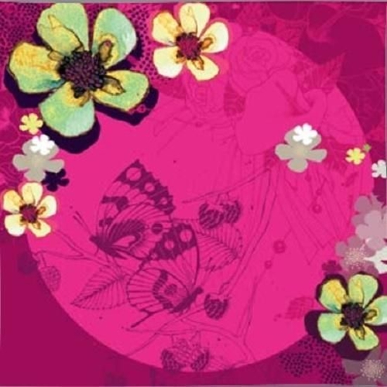 Picture of Clear Creation Karnet Swarovski kwadrat Kwiaty (CL2905_BL)