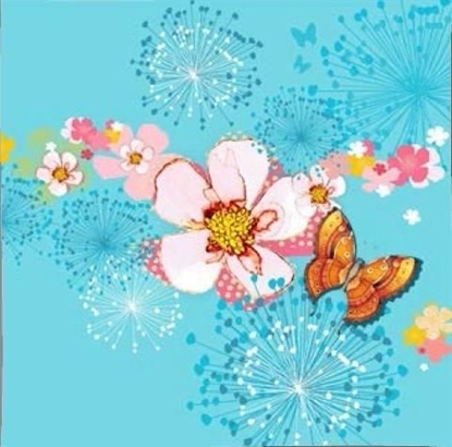 Attēls no Clear Creation Karnet Swarovski kwadrat Kwiaty (CL2908_BL)