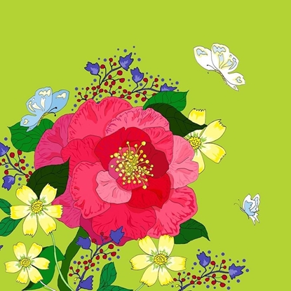 Attēls no Clear Creation Karnet Swarovski kwadrat Kwiaty limonka (CL0605)