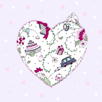 Attēls no Clear Creation Karnet Swarovski kwadrat Serce