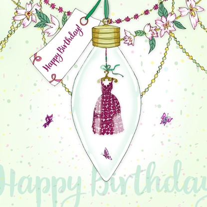 Attēls no Clear Creation Karnet Swarovski kwadrat Urodziny sukienka arówka