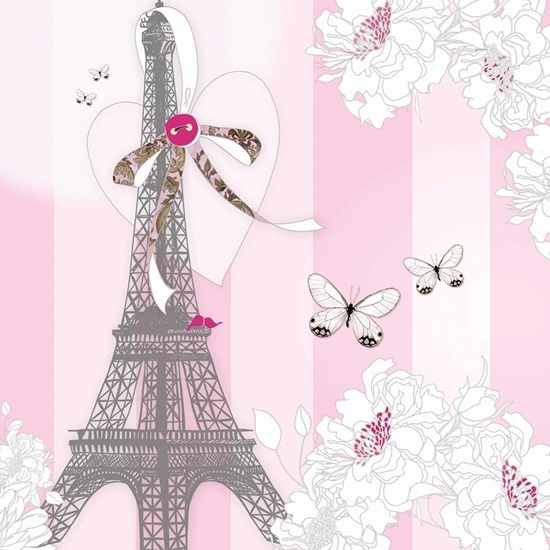 Picture of Clear Creation Karnet Swarovski kwadrat Wiea Eiffla i motyl (CL0525)