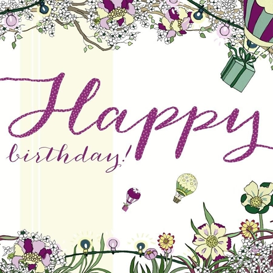 Picture of Clear Creation Karnet urdzinowy Swarovski kwadrat Balony (CL2118)