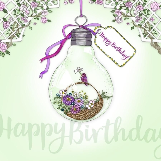 Picture of Clear Creation Karnet urodzinowy Swarovski kwadrat arówka (CL2806)