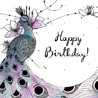 Picture of Clear Creation Karnet urodzinowy Swarovski kwadrat paw (CL2502)