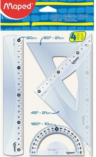 Picture of Corex Zestaw linijka 20cm, 2 ekierki, ktomierz (242820)