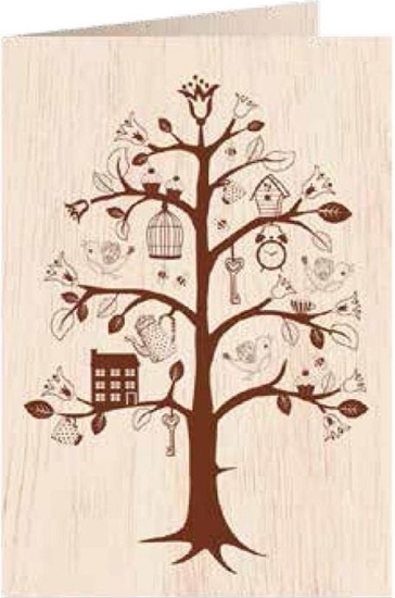 Изображение Cozywood Karnet drewniany C6 + koperta Drzewo ycia
