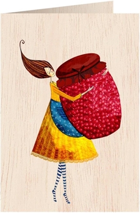 Изображение Cozywood Karnet drewniany C6 + koperta Kobieta ze soikiem