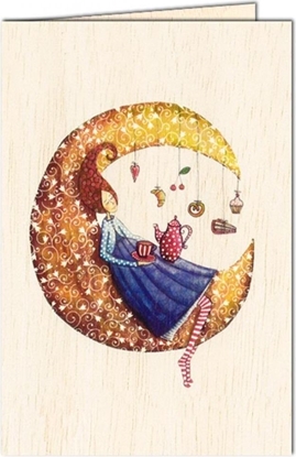 Picture of Cozywood Karnet drewniany C6 + koperta Ksiyc