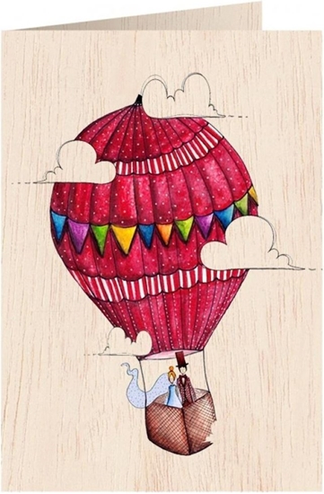 Picture of Cozywood Karnet drewniany C6 + koperta lub balon