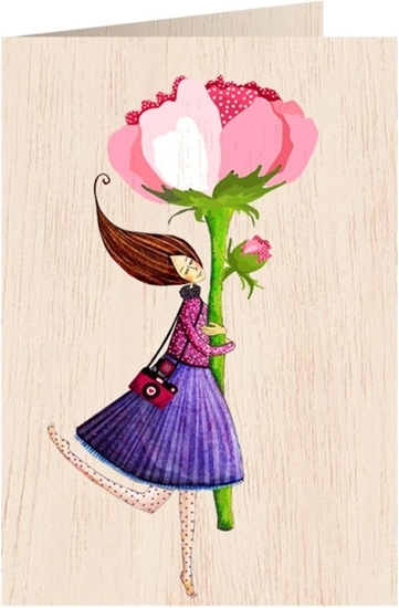 Изображение Cozywood Karnet drewniany C6 + koperta Róa