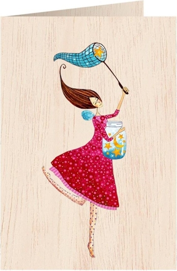 Изображение Cozywood Karnet drewniany C6 + koperta Soik gwiazd