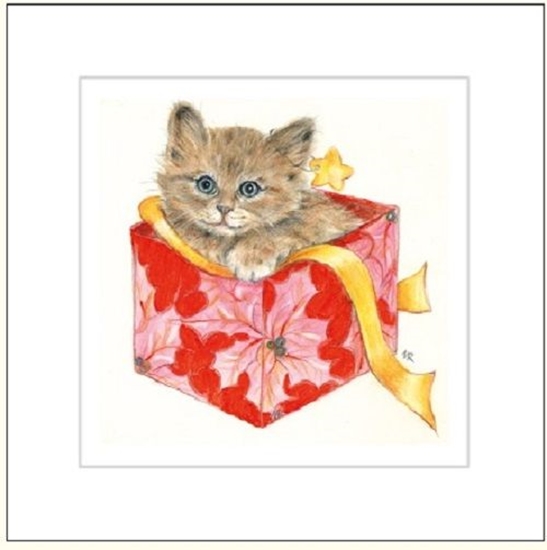 Picture of DA VINCI Karnet Kot w pudeku DaVinci 16x16 cm + koperta (G04 41G 054)