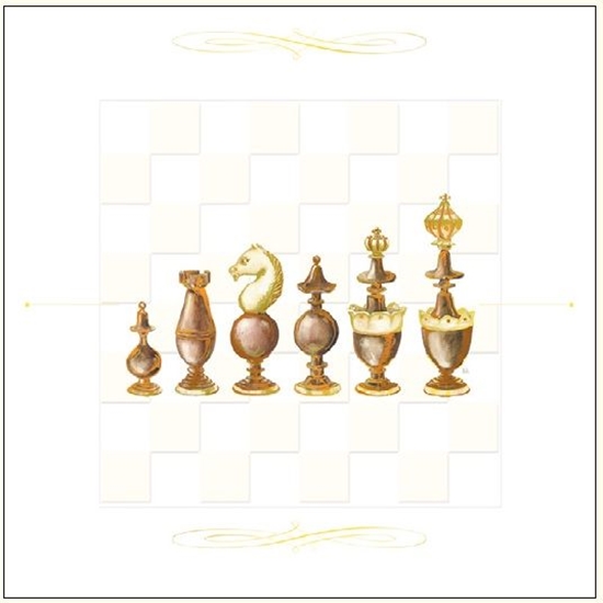 Picture of DA VINCI Karnet Szachy drewniane DaVinci 16x16 cm + koperta (G05 41G 039)