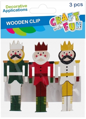 Picture of Dekoracja witeczna Craft with Fun OZDOBA BN KLAMERKI DZIADEK 3SZT/7CM CF 12/144