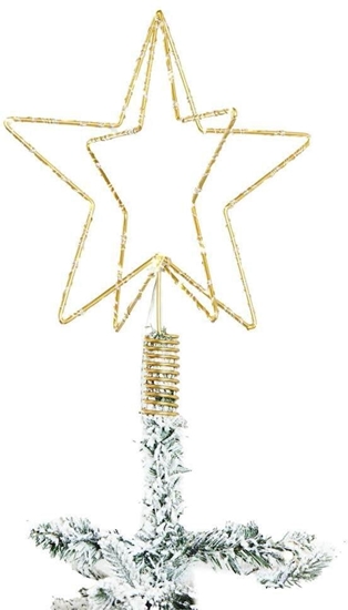 Picture of Dekoracja witeczna Falk 3D gwiazda z owietleniem i zczem do choinki 32x25x25 cm NORDIC WINTER (780-086)