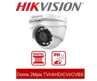 Attēls no Dome 2Mpix TVI/AHD/CVI/CVBS Turbo HD camera :: DS-2CE56D0T-IRMF :: HIKVISION