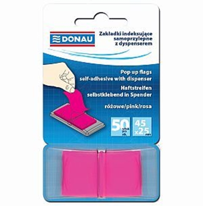 Attēls no Donau ZAKADKA INDEKSUJCA Z DYSPENSEREM, DONAU, PP, 45X25MM, 50K, RÓOWA 7558001PL-13