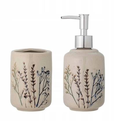 Picture of Dozownik do myda Bloomingville Zestaw dozowników na mydo, naturalny, ceramiczny