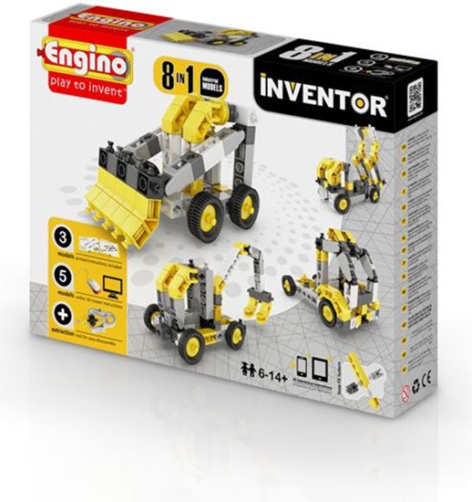 Picture of Engino Zestaw klocków 8w1 8 modeli pojazdów budowlanych (0834)