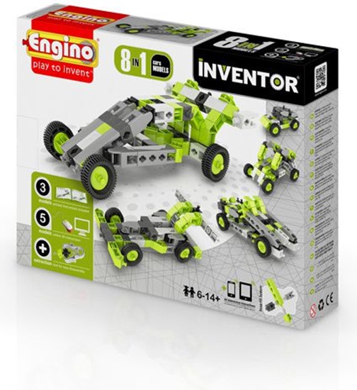Изображение Engino Zestaw klocków 8w1 8 modeli samochodów (0831)