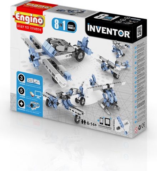 Picture of Engino Zestaw klocków 8w1 8 modeli samolotów (0833)