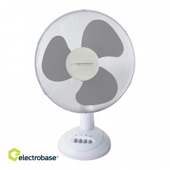 Picture of Esperanza EHF003WE, 12'' desk fan, White and Gray