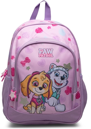Picture of Euromic PAW PATROL GIRLS Backpack with 1 mesh side pocket, 300D polyester with glitter printed stars, 35 x 25 x 13 cm, approx. 10 liters
