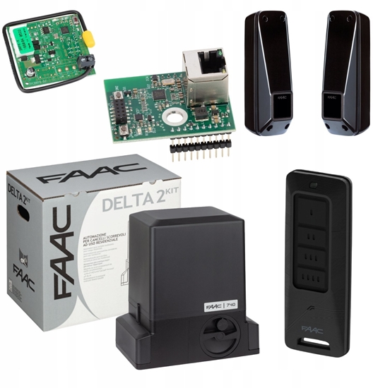 Picture of Faac Zestaw Delta 2 SMART - 740 (Wi-Fi+LAN+BLE) do 500kg bram przesuwnych
