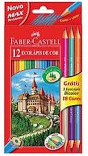Изображение Faber-Castell Kredki 12 kolorw + 3 kredki z temperwkÄ Zamek 120112+3IT