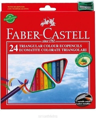 Picture of Faber-Castell Kredki trjkÄtne 24 kolory Eco z temperwkÄ
