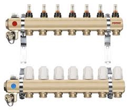 Изображение Ferro Rozdzielacz typ RZP1" 2-drogowy zawór termostatyczny przepywomierze (RZP02S)