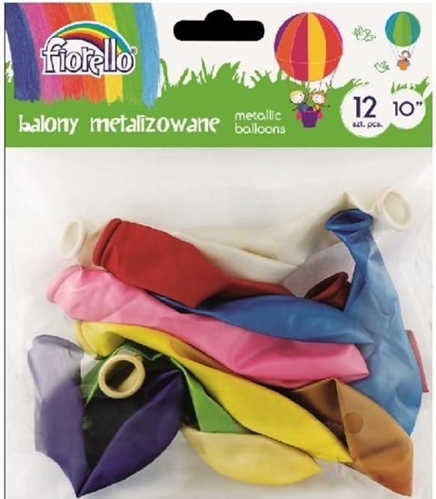 Picture of Fiorello Balony Metal 10'' mix 12 sztuk FIORELLO