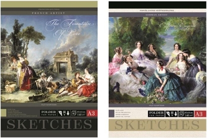 Изображение Fresh Papier artystyczny A3 8 arkuszy 140g/m2 + teczka