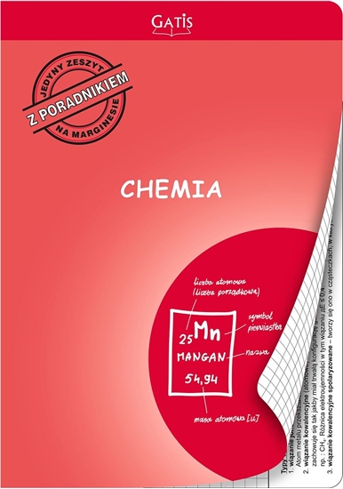Picture of Gatis Zeszyt do chemii A5/60 kartek w kratkÄ
