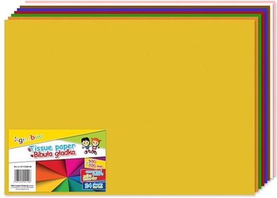 Изображение Gimboo Bibua gadka w skadkach 24 arkusze mix kolorów 1szt.