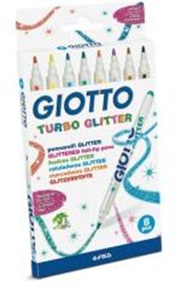 Изображение Giotto Flamastry Turbo Glitter 8 kolorów (273980)