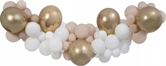 Изображение GoDan Girlanda balonowa DIY biao-szampasko-latte 65szt