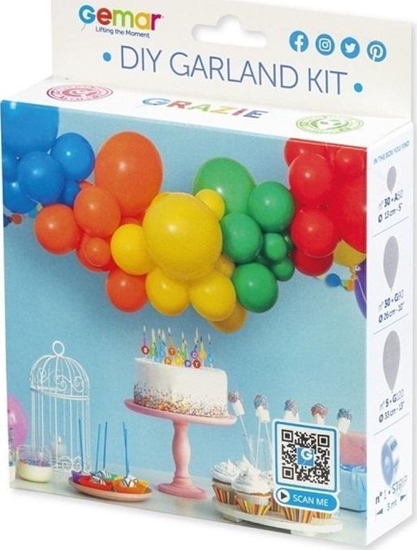 Изображение GoDan Girlanda balonowa DIY tczowa 65 balonów + tama