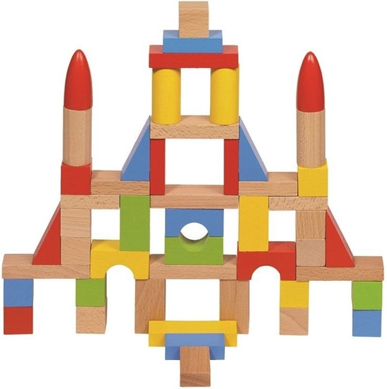 Picture of Goki Klocki drewniane - zestaw 50 sztuk w woreczku